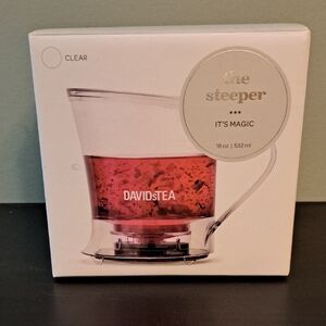 DAVIDsTEA Clear 16 oz The Steeper - New in Box